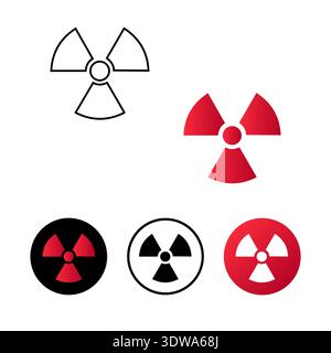 Abstract Nuclear Icon Illustration, can be used for business designs, presentation designs or any suitable designs. Stock Vector