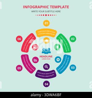 Colorful minimalist infographic steps template, can be used for business designs, presentation designs or any suitable designs. Stock Vector