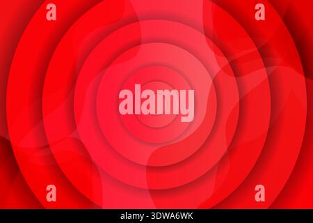 Creative red wave background with circles, can be used for business designs, presentation designs or any suitable designs. Stock Vector
