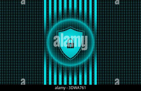 Cyber Security Technology Background, can be used for business designs, presentation designs or any suitable designs. Stock Vector