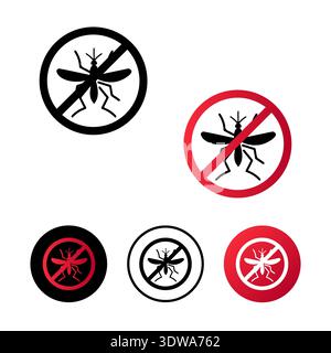Abstract No Mosquito Icon Illustration, can be used for business designs, presentation designs or any suitable designs. Stock Vector