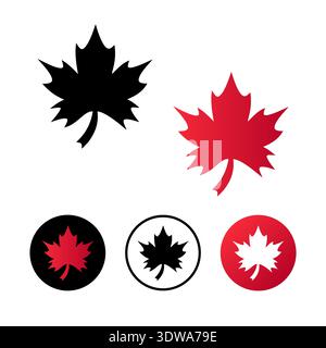 Abstract Maple Leaf Icon Illustration, can be used for business designs, presentation designs or any suitable designs. Stock Vector