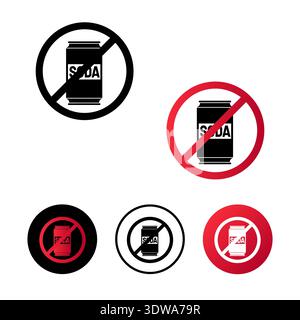 Abstract No Soda Can Icon Illustration, can be used for business designs, presentation designs or any suitable designs. Stock Vector
