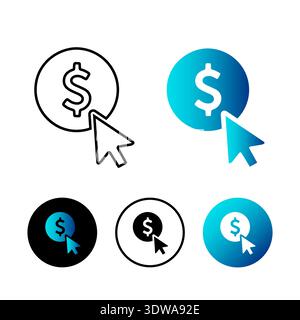 Abstract PPC Icon Illustration, can be used for business designs, presentation designs or any suitable designs. Stock Vector