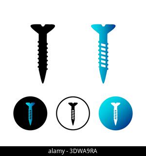 Abstract Screw Icon Illustration, can be used for business designs, presentation designs or any suitable designs. Stock Vector