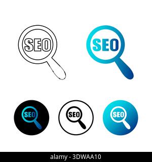 Abstract SEO Icon Illustration, can be used for business designs, presentation designs or any suitable designs. Stock Vector