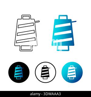 Abstract Sewing Thread Icon Illustration, can be used for business designs, presentation designs or any suitable designs. Stock Vector