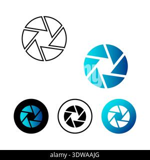 Abstract Shutter Icon Illustration, can be used for business designs, presentation designs or any suitable designs. Stock Vector