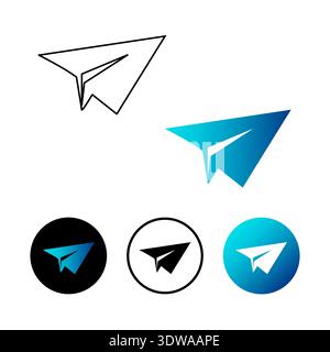Abstract Sent Message Icon Illustration, can be used for business designs, presentation designs or any suitable designs. Stock Vector