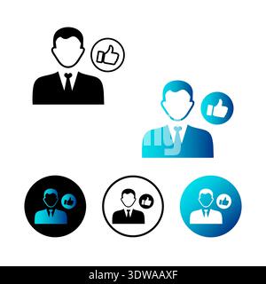 Abstract Recommendation Icon Illustration, can be used for business designs, presentation designs or any suitable designs. Stock Vector