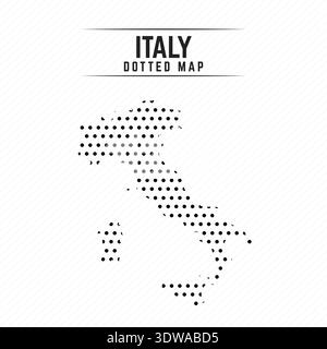Dotted Map of Italy, can be used for business designs, presentation designs or any suitable designs. Stock Vector