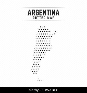 Dotted Map of Argentina, can be used for business designs, presentation designs or any suitable designs. Stock Vector