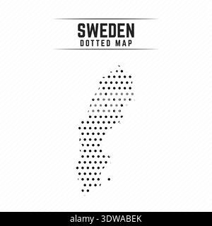 Dotted Map of Sweden, can be used for business designs, presentation designs or any suitable designs. Stock Vector