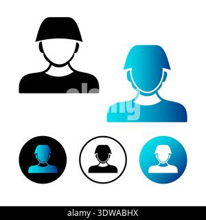 Abstract Soldier Army Icon Illustration, can be used for business designs, presentation designs or any suitable designs. Stock Vector