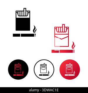 Abstract Smoking Area Icon Illustration, can be used for business designs, presentation designs or any suitable designs. Stock Vector