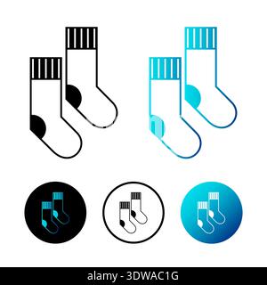 Abstract Socks Icon Illustration, can be used for business designs, presentation designs or any suitable designs. Stock Vector