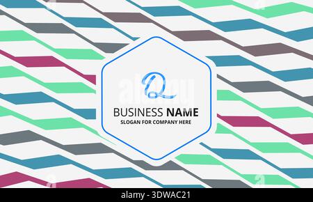 Modern Colorful Business Background With Zigzag Pattern, can be used for business designs, presentation designs or any suitable designs. Stock Vector
