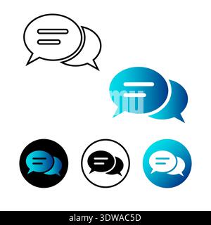 Abstract Text Message Icon Illustration, can be used for business designs, presentation designs or any suitable designs. Stock Vector