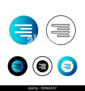 Abstract Text Align Right Icon Illustration, can be used for business designs, presentation designs or any suitable designs. Stock Vector