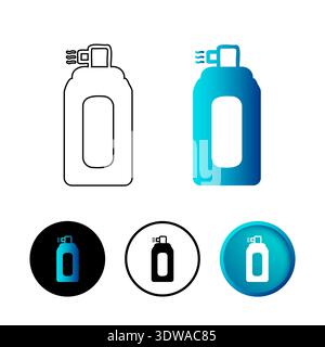 Abstract Spray Bottle Icon Illustration, can be used for business designs, presentation designs or any suitable designs. Stock Vector