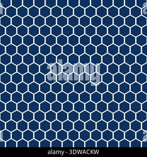 Modern Blue Hexagon Seamless Pattern, can be used for business designs, presentation designs or any suitable designs. Stock Vector
