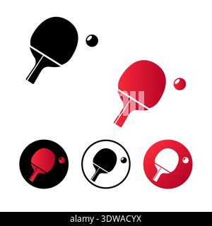 Abstract Table Tennis Icon Illustration, can be used for business designs, presentation designs or any suitable designs. Stock Vector