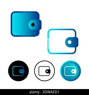 Abstract Wallet Icon Illustration, can be used for business designs, presentation designs or any suitable designs. Stock Vector