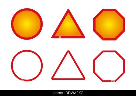 Empty Vector Sign Set With Different Shapes, can be used for business designs, presentation designs or any suitable designs. Stock Vector