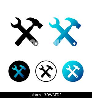 Abstract Tools Icon Illustration, can be used for business designs, presentation designs or any suitable designs. Stock Vector