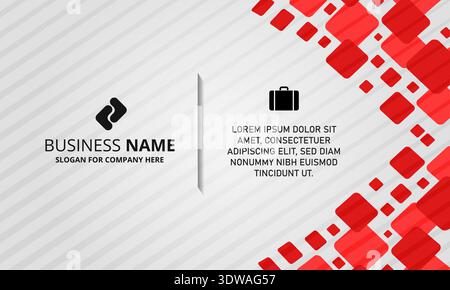 Modern Red Business Corporate Background With Stripes, can be used for business designs, presentation designs or any suitable designs. Stock Vector