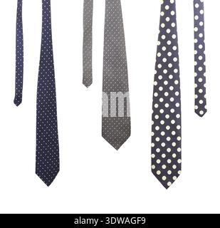 Three multi-colored ties. Isolated on a white background Stock Photo