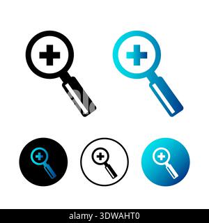 Abstract Zoom Icon Illustration, can be used for business designs, presentation designs or any suitable designs. Stock Vector