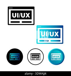 Abstract Website UI UX Icon Illustration, can be used for business designs, presentation designs or any suitable designs. Stock Vector