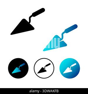 Abstract Trowel Icon Illustration, can be used for business designs, presentation designs or any suitable designs. Stock Vector