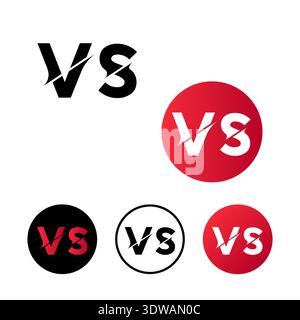 Abstract Versus VS Icon Illustration, can be used for business designs, presentation designs or any suitable designs. Stock Vector