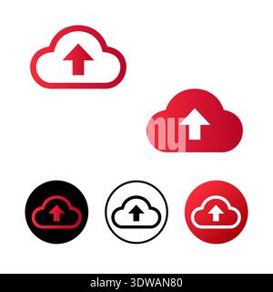 Cloud Upload Icon Illustration, can be used for business designs, presentation designs or any suitable designs. Stock Vector