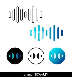 Creative Music Wave Icon Illustration, can be used for business designs, presentation designs or any suitable designs. Stock Vector