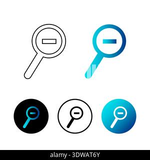 Abstract Zoom Out Icon Illustration, can be used for business designs, presentation designs or any suitable designs. Stock Vector