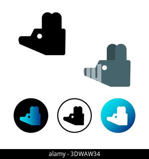 Flat Lemur Head Icon Illustration, can be used for business designs, presentation designs or any suitable designs. Stock Vector