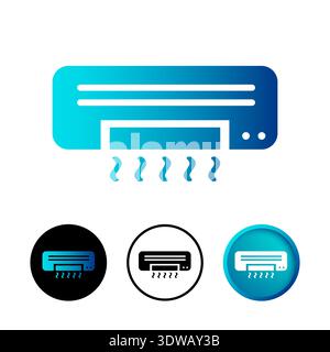 Modern Air Conditioner Icon Illustration, can be used for business designs, presentation designs or any suitable designs. Stock Vector