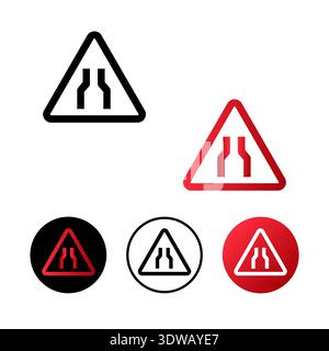 Narrow Road Icon Illustration, can be used for business designs, presentation designs or any suitable designs. Stock Vector