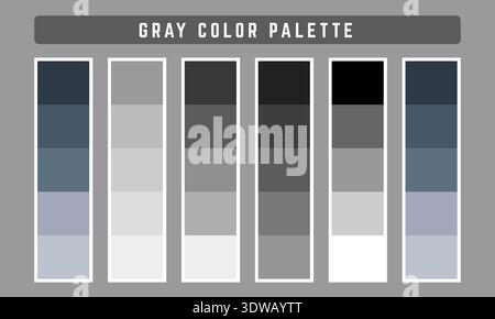 Gray Vector Color Palette, can be used for business designs, presentation designs or any suitable designs. Stock Vector