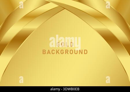 Gold curved lines presentation background, you can use it in your business designs, presentation designs or any suitable designs. Stock Vector