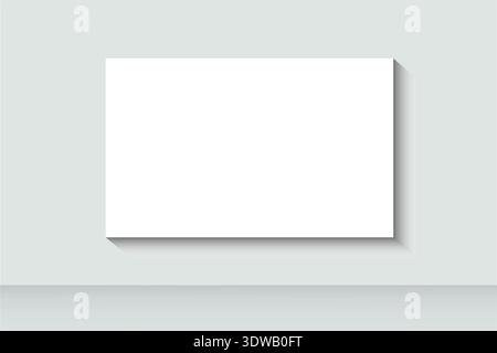 Horizontal Canvas Wall Mockup, can be used for business designs, presentation designs or any suitable designs. Stock Vector