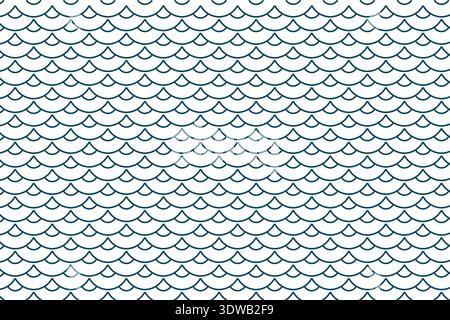 Japanese Fish Scales Pattern, can be used for business designs, presentation designs or any suitable designs. Stock Vector