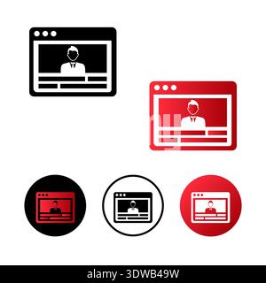 Profile Website Icon Design, can be used for business designs, presentation designs or any suitable designs. Stock Vector