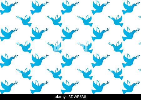 Abstract Peace With Pigeon Pattern Background, can be used for business designs, presentation designs or any suitable designs. Stock Vector