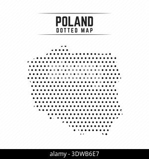 Simple Black Map of Poland Isolated on White Background, can be used for business designs, presentation designs or any suitable designs. Stock Vector
