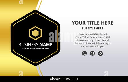 Modern Gold and White Business Background, can be used for business designs, presentation designs or any suitable designs. Stock Vector