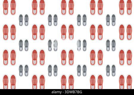 Abstract Sneaker Shoes Pattern Background, can be used for business designs, presentation designs or any suitable designs. Stock Vector